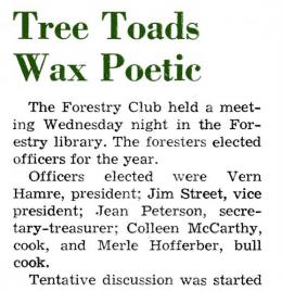 "Tree Toads Wax Poetic," Kaimin, November 2, 1945