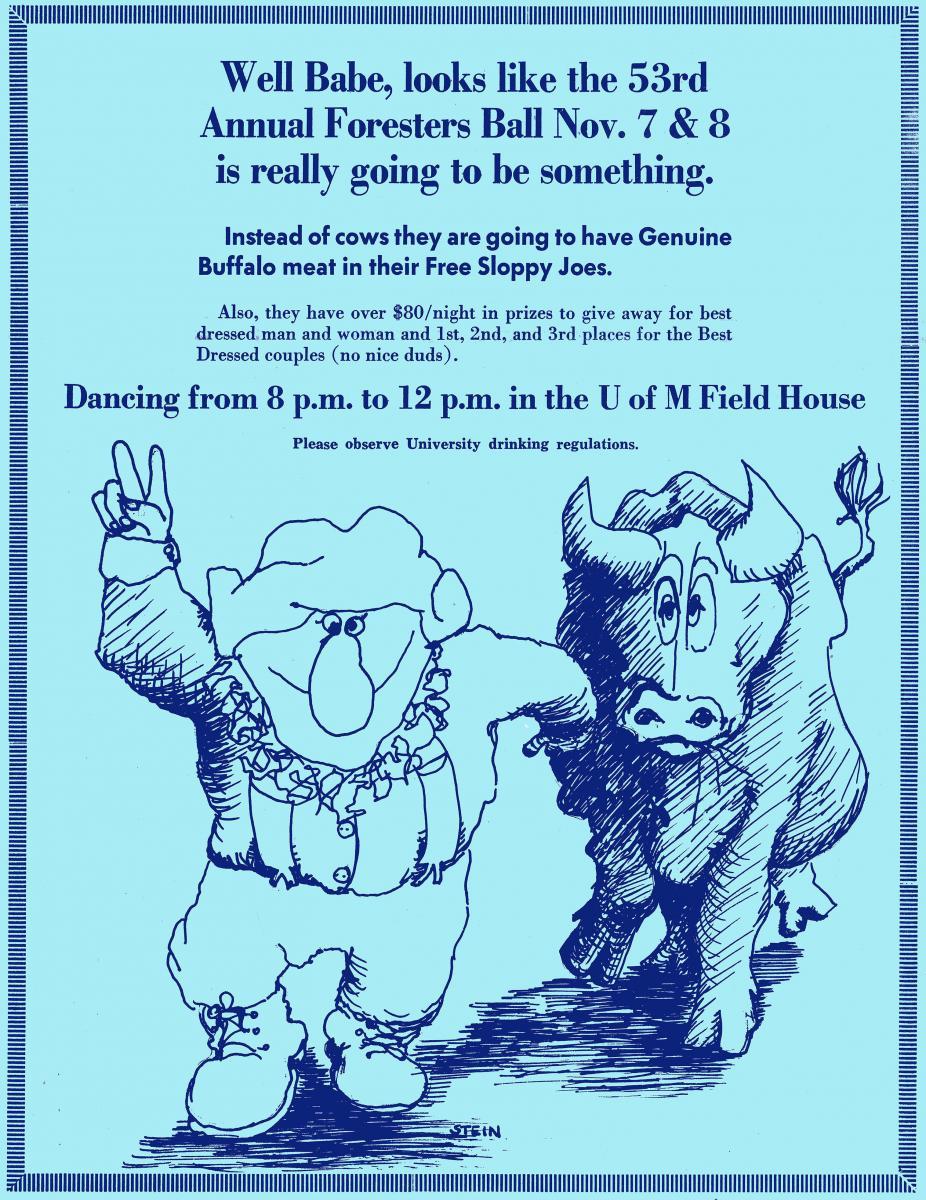 53rd Annual Foresters' Ball, Advertisement, Kaimin, November 6, 1969
