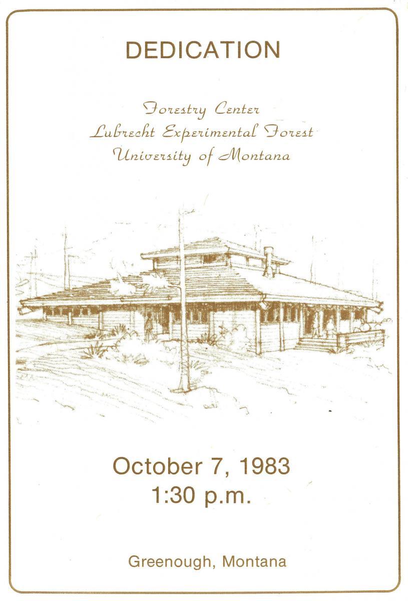 Dedication Program, October 7, 1983, University Publications